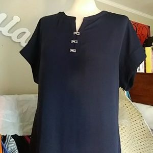 Banana Republic short sleeve navy blue top